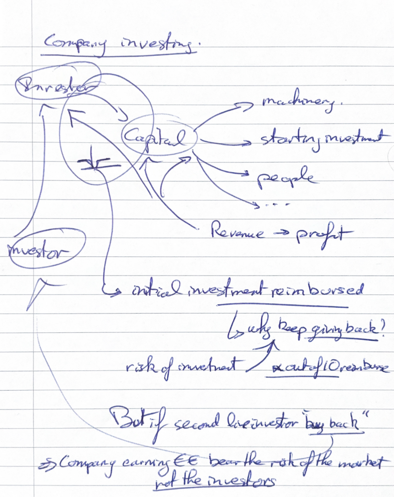 Company investor system schema